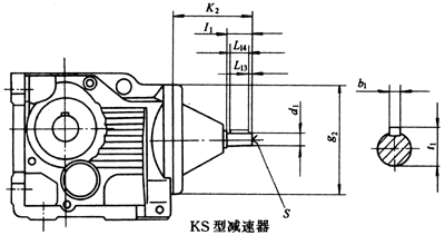 KS系列斜齿轮减速机外形图