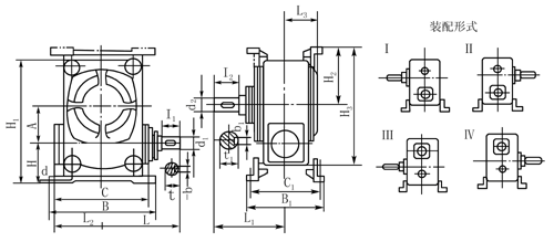 WHT型蜗轮减速箱I—IV式